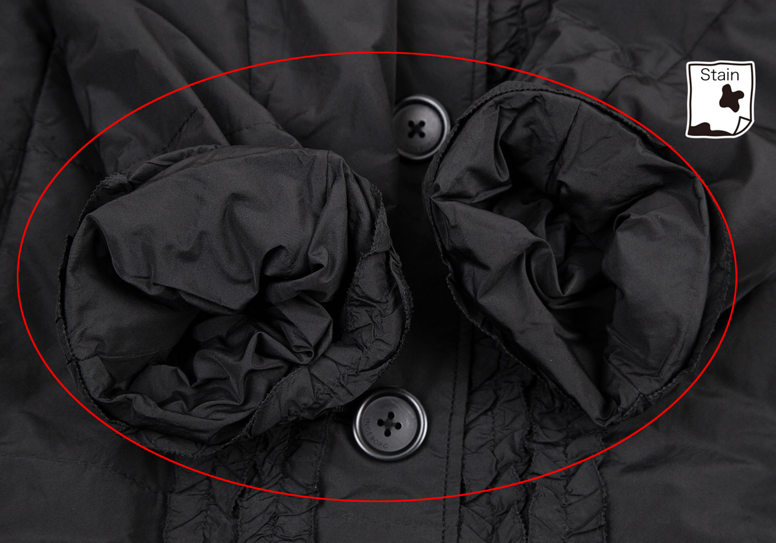 インゲボルグINGEBORG フリル装飾中綿コート 黒11