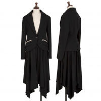  Jean Paul GAULTIER Wool Jacket & Skirt Black 40