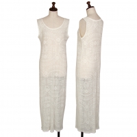  PLEATS PLEASE Botanical Lace Sleeveless Dress White 5