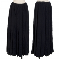  robe de chambre COMME des GARCONS Fulling Wool Pleated Long Skirt Navy S-M