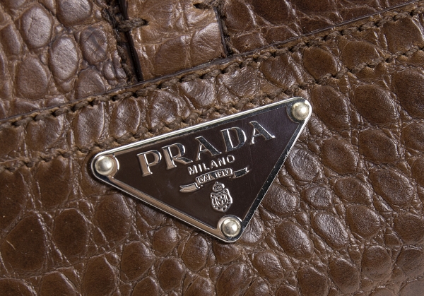 Leather tote Prada Brown in Leather - 39604965