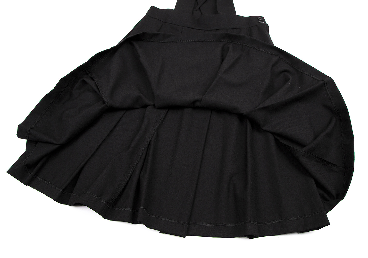 BLACK COMME des GARCONS 縮絨ウール吊りスカート