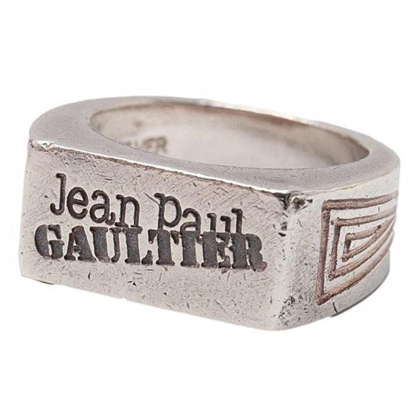 Jean-Paul GAULTIER Logo Silver Ring Silver 3 | PLAYFUL