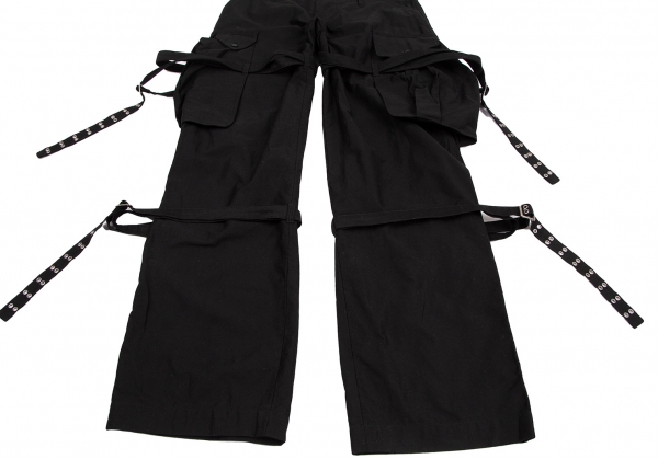 Jean-Paul GAULTIER FEMME Bondage Cargo Pants (Trousers) Black 40