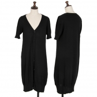  Yohji Yamamoto NOIR Cotton Silk Short Sleeve Cardigan Black 2