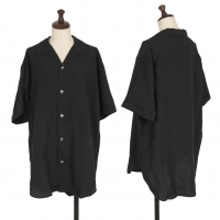  Y's Cotton Open-collar Short Sleeve Shirt Black S-M