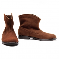  Yohji Yamamoto POUR HOMME Felt Boots Brown US About 5.5