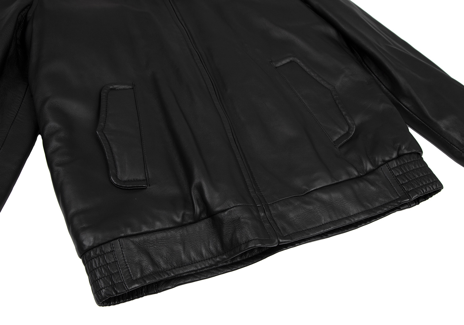 美品　A.P.C 羊革　ボア　レザージャケット　サイズ2　黒　ブラック約64cm