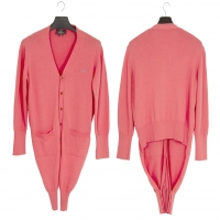  Vivienne Westwood MAN Orb Embroidery Long Cardigan Pink 46