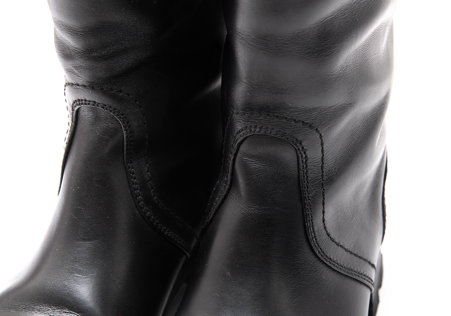 ジルサンダーJIL SANDER レザーロングブーツ 黒35 1/2(22.5cm位)