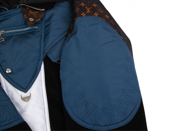Louis Vuitton Suede Denim Jacket Brown BLACK. Size 44