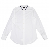  EMPORIO ARMANI Taping Collar Long Sleeve Shirt White S