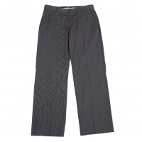  EMPORIO ARMANI Stretch Cotton Nylon Pinstripe Pants (Trousers) Black,White 48
