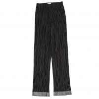  ISSEY MIYAKE Pinstripe Stitch Pleated Pants (Trousers) Black M
