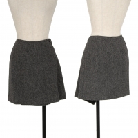 DKNY JEANS Herringbone Tweed Wrap Skirt Grey 6