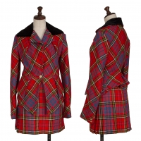  Vivienne Westwood Redmac Tartan Check Jacket & Kilt Skirt Red 10