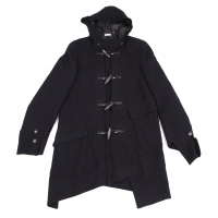  COMME des GARCONS HOMME PLUS Washed Spiral Switching Duffel Coat Navy S