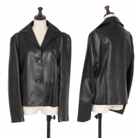  JIL SANDER Leather Tailored Jacket Black 40