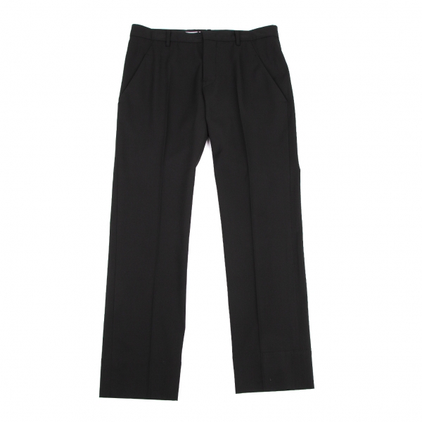 JIL SANDER Wool Gabardine Tapered Pants (Trousers) Black 36 | PLAYFUL