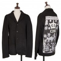  COMME des GARCONS Button Design Cotton Twill Jacket Black M