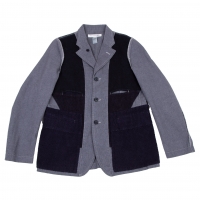  COMME des GARCONS SHIRT Dyed Switching Inside-out Jacket Navy S