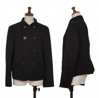  Y's Round-collar Wool Jacket Black 2