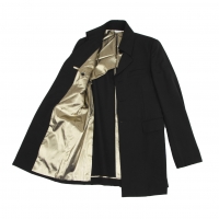  COMME des GARCONS HOMME PLUS Gold Lining Wool Long Jacket Black S