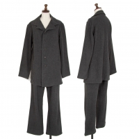  Yohji Yamamoto NOIR Wool Blended Jacket & Wide Pants Charcoal 3