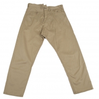  FINAL HOME Asymmetry Cotton Pants (Trousers) Beige S