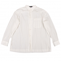  ISSEY MIYAKE MEN Wrinkle Pleated Poly Shirt White S