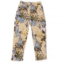  ISSEY MIYAKE Floral Printed Poly Velour-like Pants (Trousers) Multi-Color M