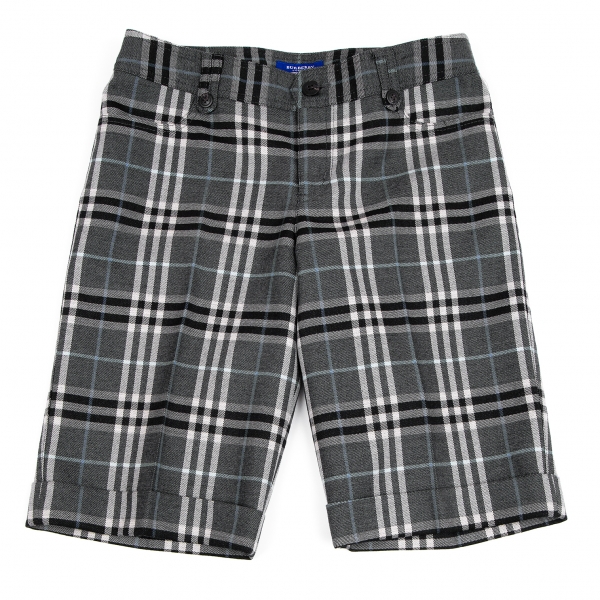 BURBERRY BLUE LABEL Check Wool Shorts Grey 38