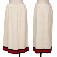  GUCCI Sherry Line Tweed Skirt Ivory 44