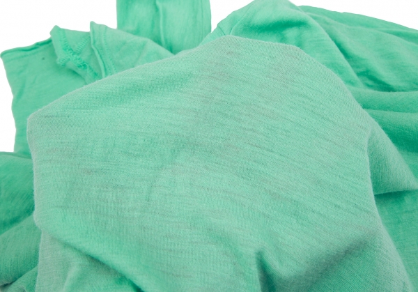 Yohji Yamamoto NOIR High neck Wool Knit T Shirt Light green PLAYFUL