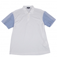  COMME des GARCONS HOMME Striped Sleeve Polo shirt White,Blue M