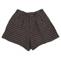  Y's Houndstooth Jacquard Knit Shorts Brown S-M