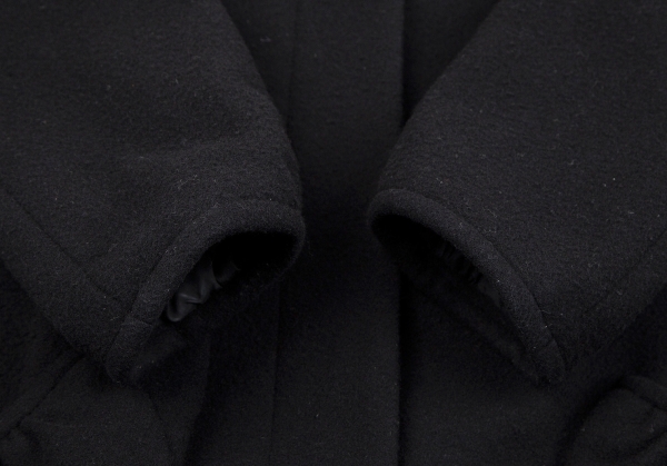 agnes b. Gather Switching Wool Coat Black 38 | PLAYFUL