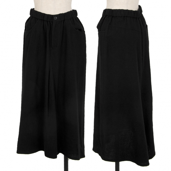 ワイズY's ウール起毛台形スカート 黒2