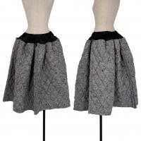  COMME des GARCONS Quilting Mix-felt Skirt Grey,Multi-Color XS