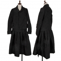  COMME des GARCONS Floral Jacquard Poly Jacket & Skirt Black S