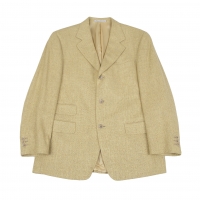  Ermenegildo Zegna Silk Wool Tweed 3B Jacket Yellow 50