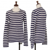  JUNYA WATANABE COMME des GARCONS Wool Nylon Stripe Knit Sweater (Jumper) Blue,White S