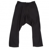  Yohji Yamamoto NOIR Rayon Wool Dropped Crotch Pants (Trousers) Black 1