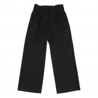  Yohji Yamamoto COSTUME Wool Gabardine Center Press Wide Pants (Trousers) Black 2
