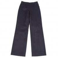  EMPORIO ARMANI Cotton Rayon Flare Pants (Trousers) Navy 36