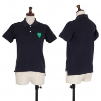  PLAY COMME des GARCONS Heart Patch Polo Shirt Navy S