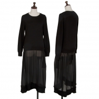  robe de chambre COMME des GARCONS Switching Knit Dress Black S-M