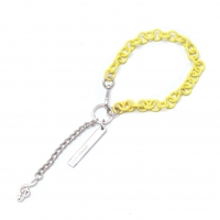  Dior HOMME Note Design Chain Bracelet Yellow 