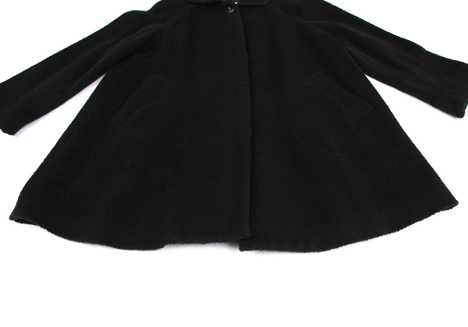 マドモアゼルディオールMademoiselle Dior ウール起毛シングルコート 黒S