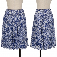  EPOCA Printed Synthetic leather Piping Skirt White,Blue 38